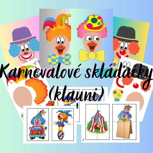 Karnevalové skládačky - zrakové vnímání 