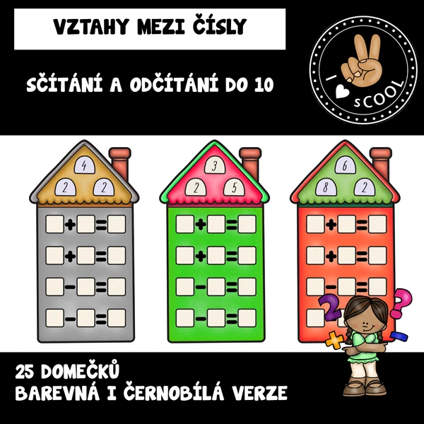 Vztahy mezi čísly - počítání do 10