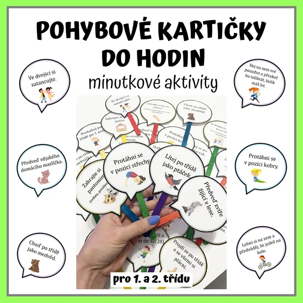 Pohybové kartičky do hodin