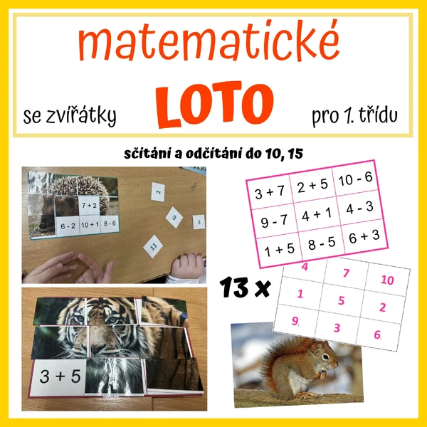 Matematické LOTO 1. třída