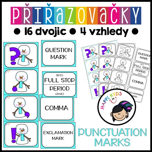 Přiřazovačky - PUNCTUATION MARKS
