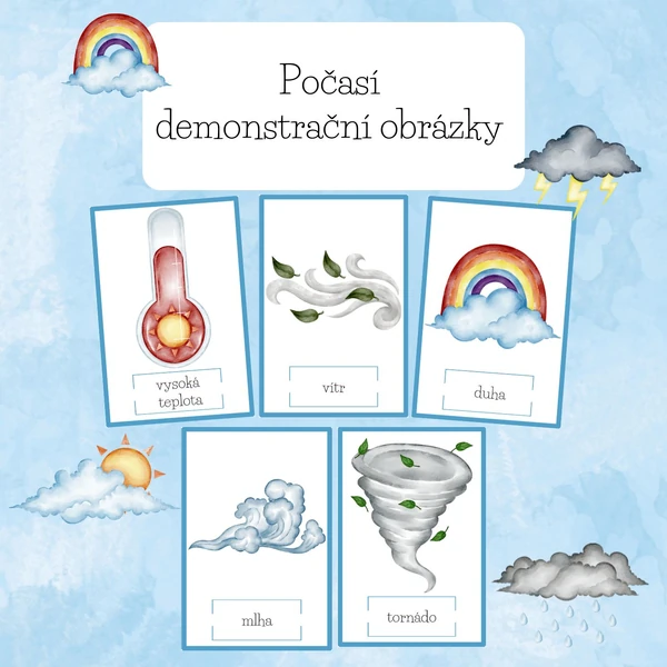 Počasí- demonstrační obrázky
