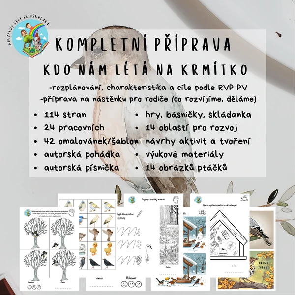 Ptáčci v zimě - kompletní týdenní/dvoutýdenní příprava - Kdo nám létá na krmítko?