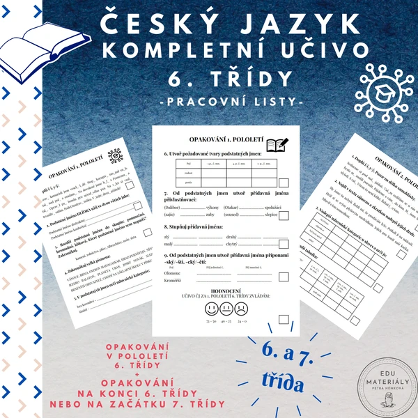 ČJ - kompletní učivo 6. třídy - opakování