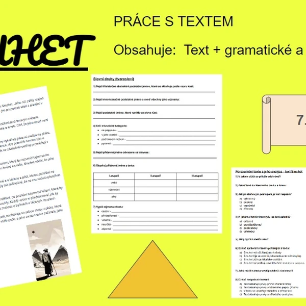 Sinuhet - práce s textem