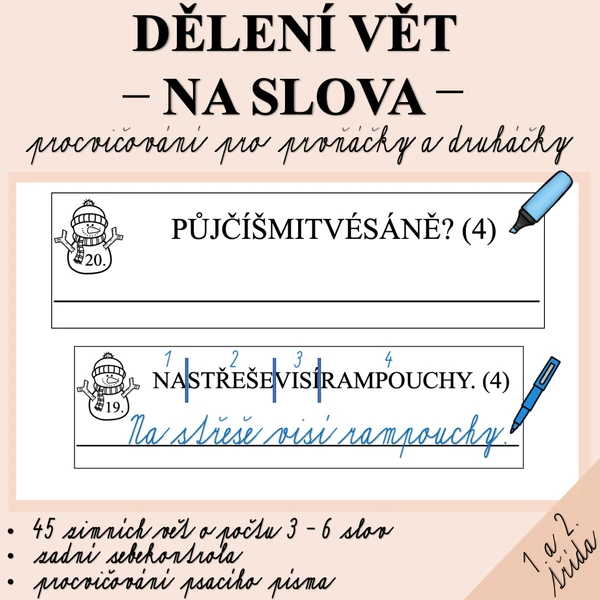 DĚLENÍ VĚT NA SLOVA
