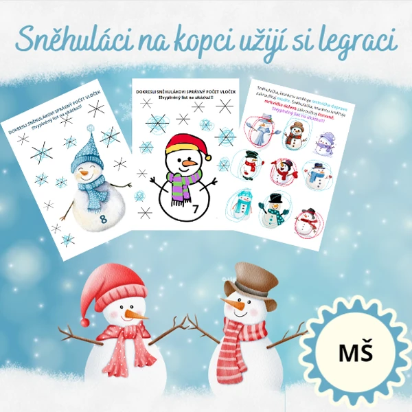 Sněhuláci na kopci užijí si legraci