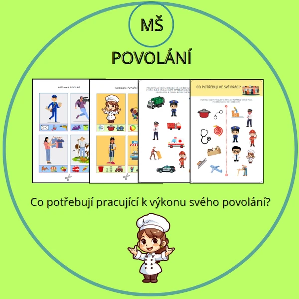 POVOLÁNÍ (kolíčkovaná s pracovními listy k procvičení vědomostí)