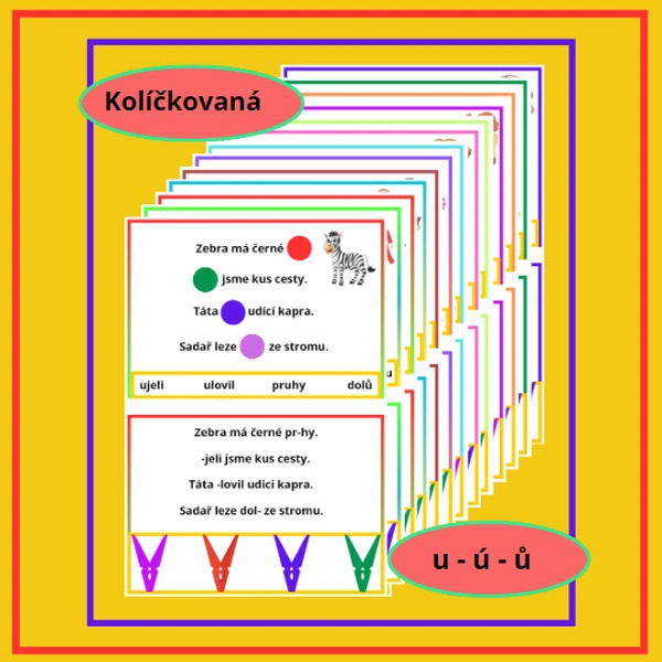U - Ů - Ú VE VĚTÁCH (KOLÍČKOVANÁ)