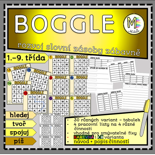 BOGGLE- slovní zásoba zábavně