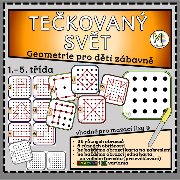 TEČKOVANÝ SVĚT- geometrie pro děti zábavně