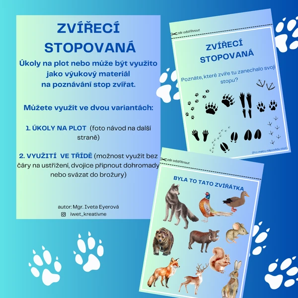 ZVÍŘECÍ STOPOVANÁ (úkoly na plot nebo do třídy)