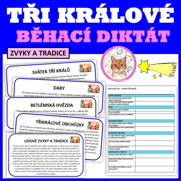 TŘI KRÁLOVÉ - Běhací diktát