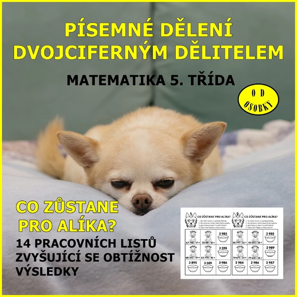 PÍSEMNÉ DĚLENÍ DVOJCIFERNÝM DĚLITELEM
