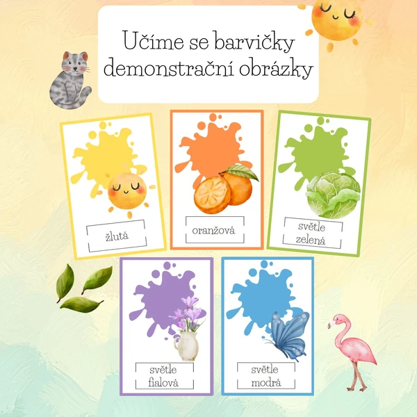 Učíme se barvičky- demonstrační obrázky