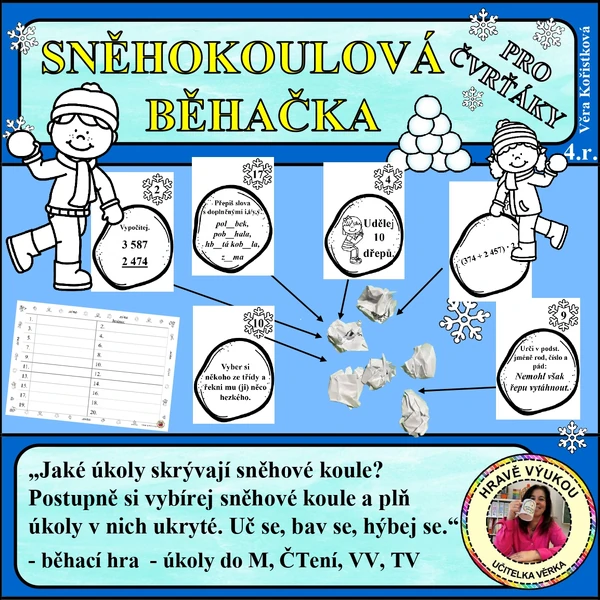 SNĚHOKOULOVÁ BĚHAČKA 4 – pro čtvrťáky