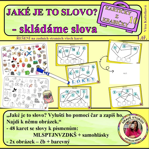 JAKÉ JE TO SLOVO? – skládáme slova – Kartičky z krabičky 10