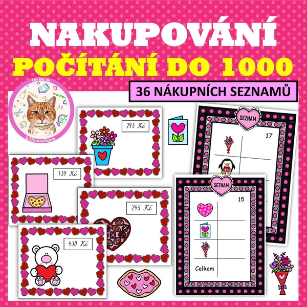 VALENTÝNSKÉ NAKUPOVÁNÍ - Počítání do 1000