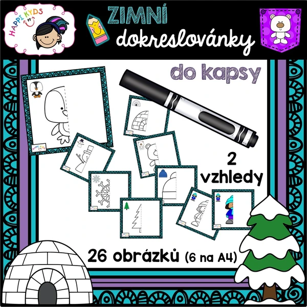 ZIMNÍ DOKRESLOVÁNKY do kapsy