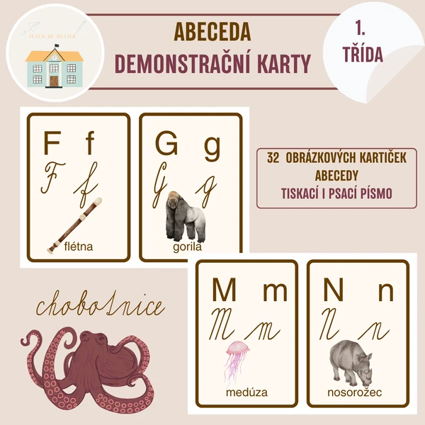 Abeceda demonstrační karty