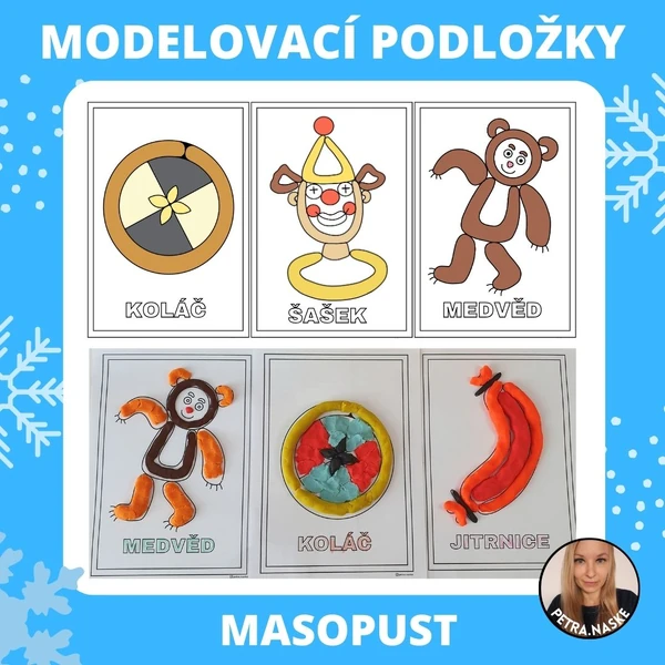 Masopust - modelovací podložky (omalovánky)