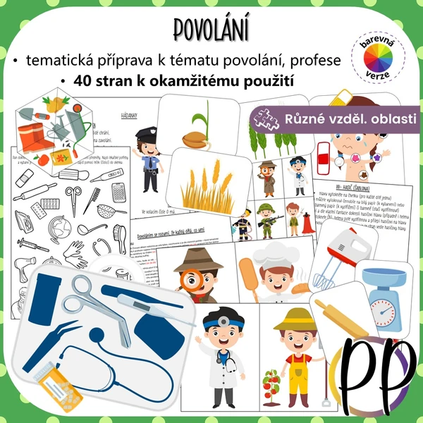 Povolání - tematická příprava s aktivitami