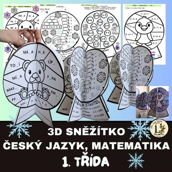 3D sněžítko 1. třída ČJ, M