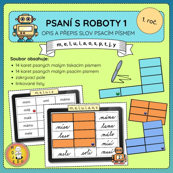 Psaní s roboty 1 - opis a přepis