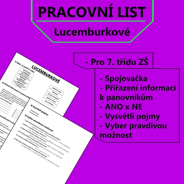 Pracovní list - Lucemburkové