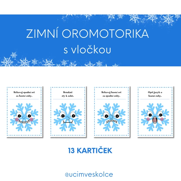 Zimní oromotorika s vločkou