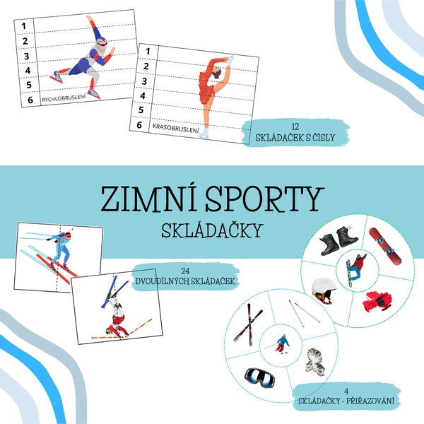 ZIMNÍ SPORTY - skládačky
