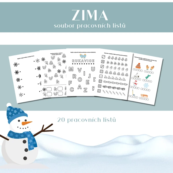 ZIMA - soubor pracovních listů