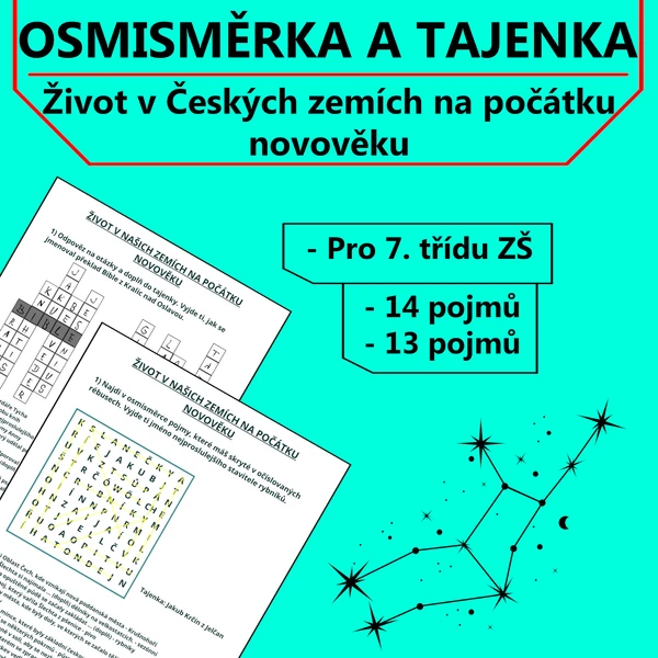 Život v našich zemích na počátku novověku - Osmisměrka a Tajenka