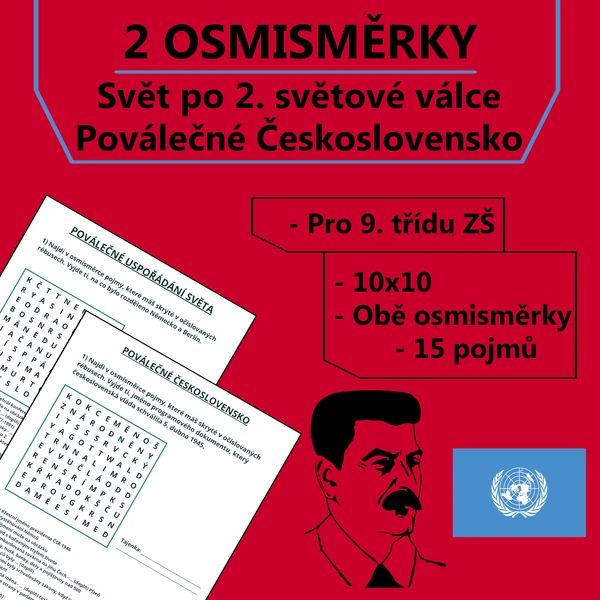 2 Osmisměrky - Svět po 2. světové válce a Poválečné Československo