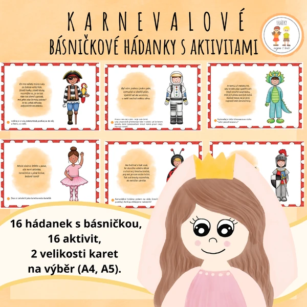 Karneval - Básničkové hádanky s aktivitami