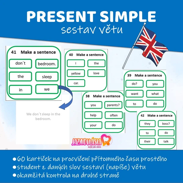 Present simple sestav větu