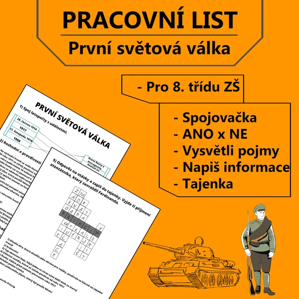 Pracovní list - První světová válka