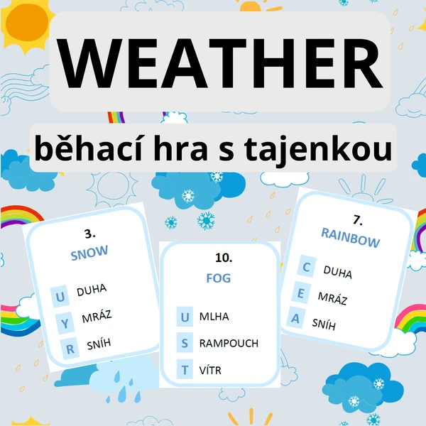 Weather - běhací hra s tajenkou