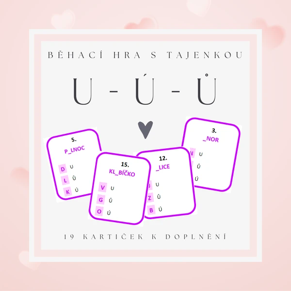 U - Ů - Ú - běhací hra s tajenkou