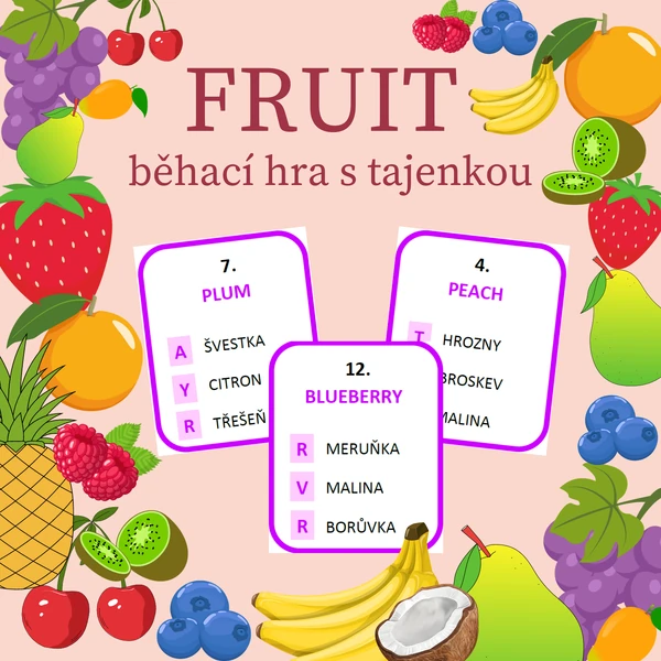 Fruit - běhací hra s tajenkou