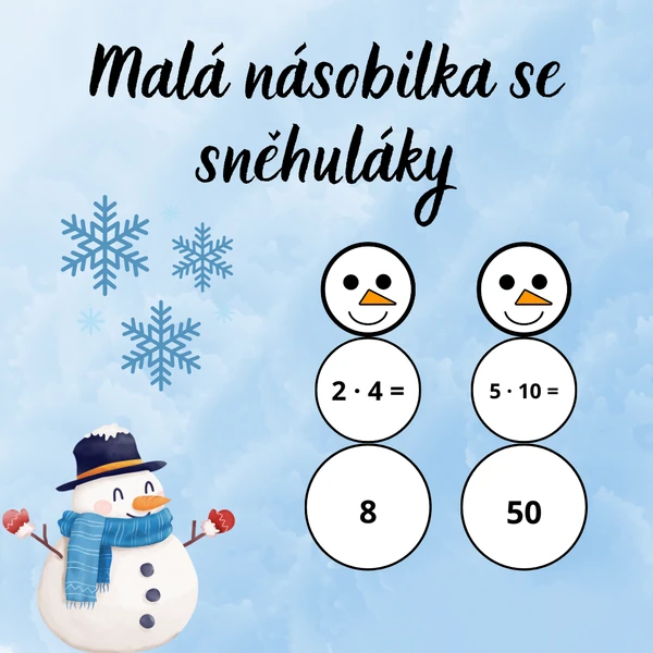 Malá násobilka se sněhuláky