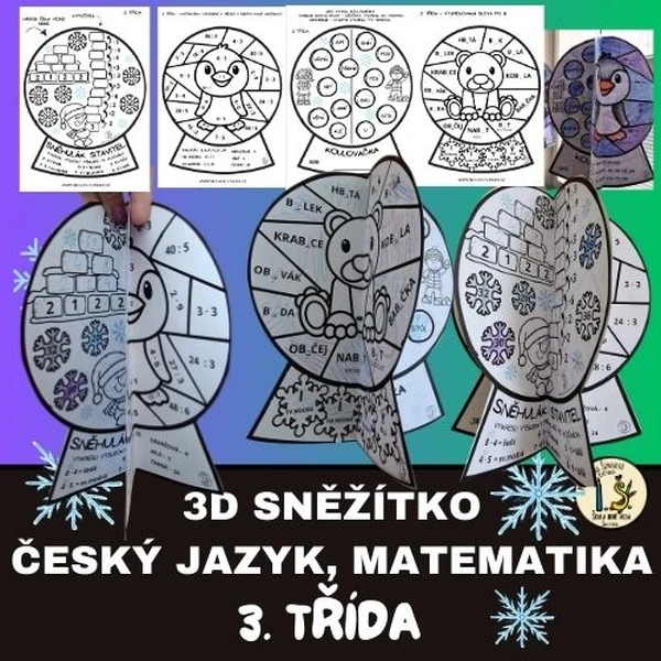 3D sněžítko 3. třída - ČJ, M