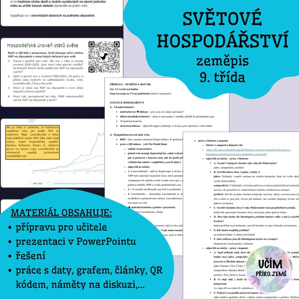 Světové hospodářství - příprava, prezentace