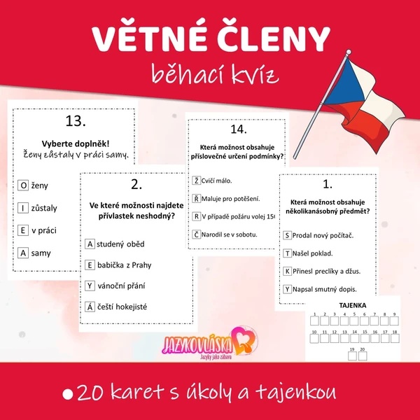 Větné členy běhací kvíz