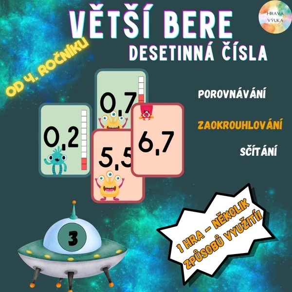 Větší bere - desetinná čísla