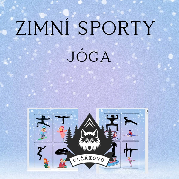 zimní sporty jóga kartičky