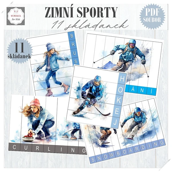 SKLÁDANKY SLOV ZIMNÍ SPORTY