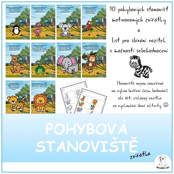 Pohybová stanoviště - zvířátka