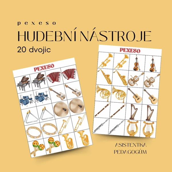 Pexeso - hudební nástroje