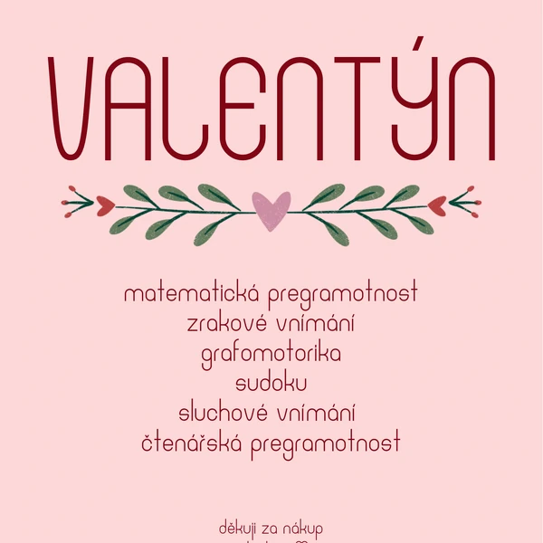 🩷 VALENTÝN 🩷 pracovní listy pro MŠ